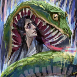 Шарф с капюшоном